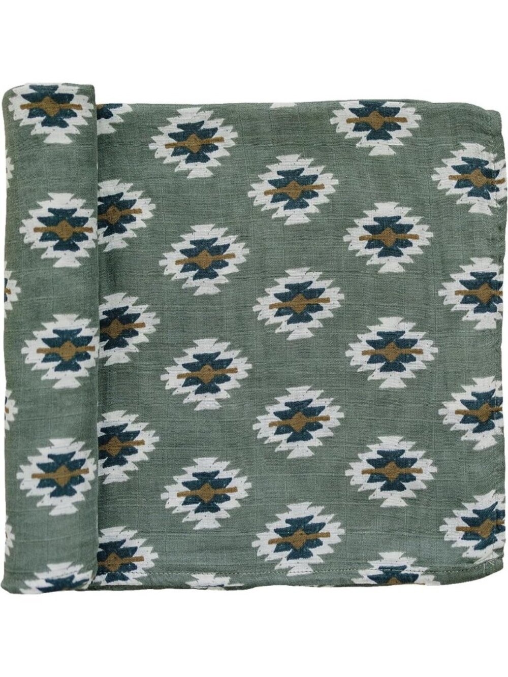 Soft Neutral Aztec Muslin Swaddle Blanket for Baby, Comfy Wrap 0-3 Months